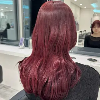 セミロング カラー ヘアアレンジ 🫧原宿艶ワンカラー /ダブルカラー🫧のヘアスタイル