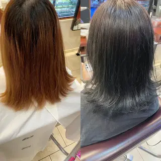 ミディアム カラー こすげひろと カラー講師のヘアスタイル