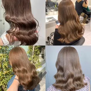 カラー 赤み消し韓国ヘア レイヤー縮毛🤍渡邉のヘアスタイル