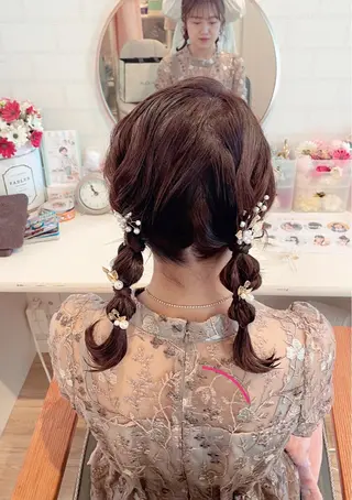 セミロング ヘアアレンジ Studio taloのヘアスタイル