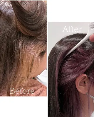 ミディアム カラー 小村 侑生のヘアスタイル