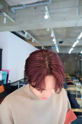 ミディアム カラー メンズ Koya ショート/ボブのヘアスタイル