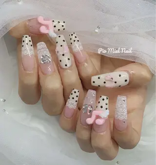 ネイル momo 長さだしのネイルデザイン