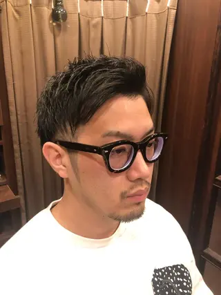 ショート カラー パーマ メンズ 澤 谷のヘアスタイル