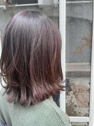 ミディアム カラー 中村 玲のヘアスタイル