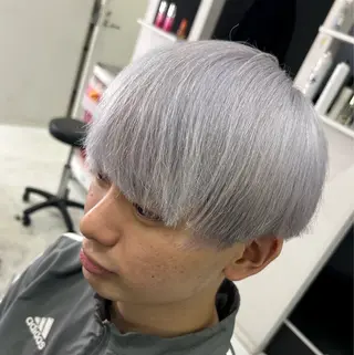 ショート カラー パーマ ヘアアレンジ メンズ 🔥メンズ特化🔥 ブリーチカラー🔥のヘアスタイル