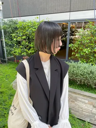 ミディアム カラー パーマ ヘアアレンジ メンズ キッズ ネイル マツエク・マツパ アイブロウ tatsumi/ボブ ウルフ/レイヤーのヘアスタイル