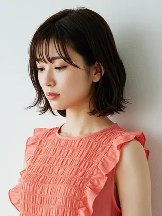 ミディアム サラ艶髪が得意/ 新崎CRISTINAのヘアスタイル