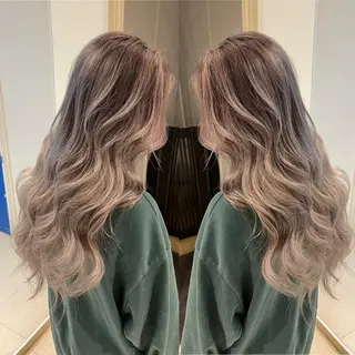 ロング カラー ヘアアレンジ 🔥ハイトーンカラー ギャルNAOKI🔥のヘアスタイル