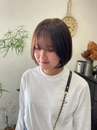 ショート 韓国ボブ👩🇰🇷 小野絢未のヘアスタイル