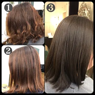 ミディアム カラー パーマ ❤︎大人シック ベージュrihoのヘアスタイル