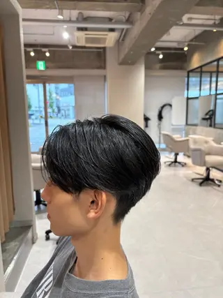 メンズ 💎曲がる縮毛矯正 💎透明感カラーのヘアスタイル