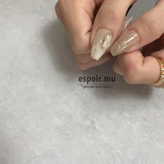 ロング ネイル espoir. muのネイルデザイン