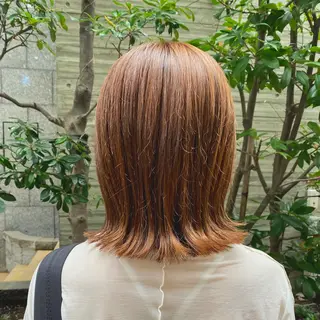 ミディアム カラー ブリーチなし透明感 🕊ワダ　ユイのヘアスタイル