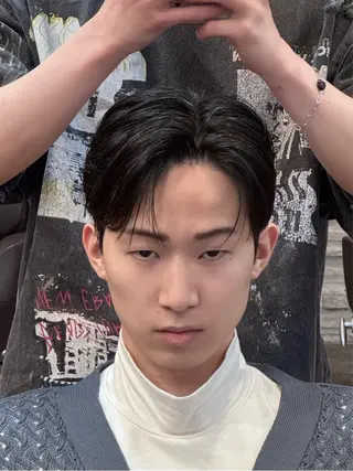 ショート パーマ メンズ ダウンパーマ/韓国 ヘア/ブリーチ/桑本のヘアスタイル