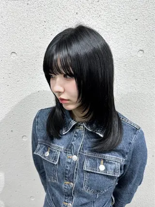 セミロング 透明感ダブルカラー/ 諸岡ひばりのヘアスタイル