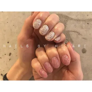 ショート カラー ヘアアレンジ ネイル マツエク・マツパ illum hicariのネイルデザイン