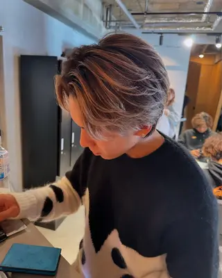 ミディアム カラー パーマ ヘアアレンジ メンズ メンズ特化 しゅうへいのヘアスタイル