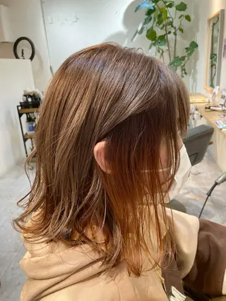 ミディアム カラー en't所属・【女性指名No.1】 西口直子のヘアスタイル