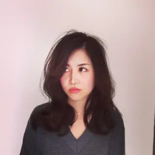 ミディアム カラー パーマ 天王寺区🌟大好評店 バッサリカット◎矯正のヘアスタイル