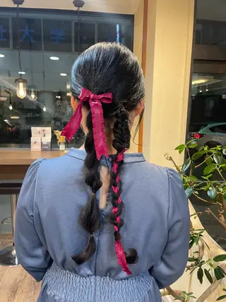 ロング カラー ヘアアレンジ 🔆カットパーマ• メンズ特化🔆のヘアスタイル