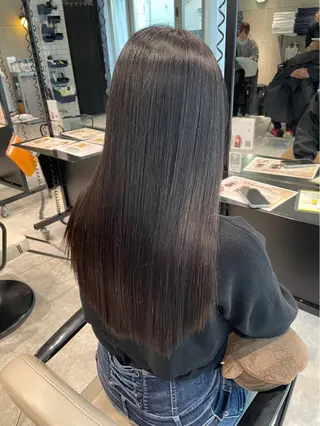ロング ボブ/ハイトーン/ 岡山駅/別曽遥也のヘアスタイル