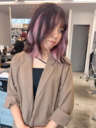 カラー ミディアム ニュアンスカラー🫧 🎀森伶奈/髪質改善のヘアスタイル