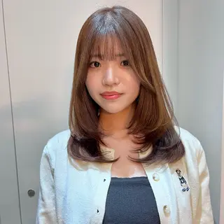 ミディアム レイヤーくびれヘア アレンジmanakaのヘアスタイル