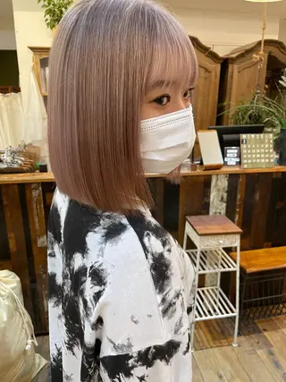 ミディアム カラー 銀 座のヘアスタイル