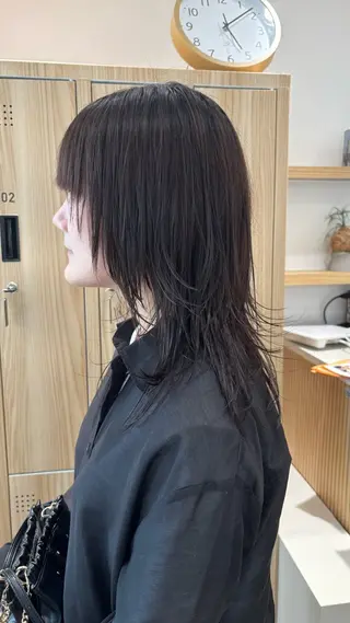 ミディアム 鼎一真ハイトーン/ パーマ/何でも屋さんのヘアスタイル