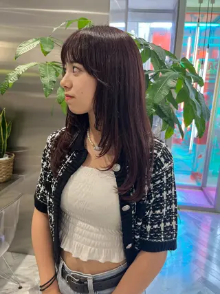 セミロング 平野 優奈のヘアスタイル