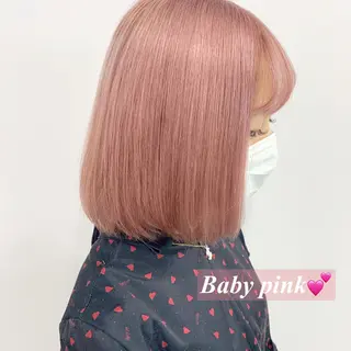 ミディアム カラー ヘアアレンジ レイヤー×グレージュ /ピンク🩷mioのヘアスタイル