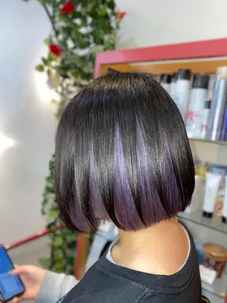 ショート ゆぴ☾‪/推しカラー /ハイトーンのヘアスタイル