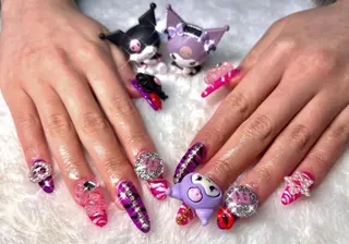 ロング kurumi nailのネイルデザイン