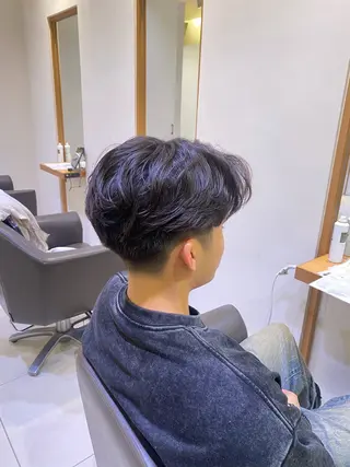 パーマ メンズ 💎ツヤ髪ストレート カラー💎かのんのヘアスタイル