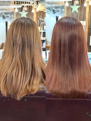 ミディアム ブリーチ毛対応酸性 ストレート🌈サキのヘアスタイル