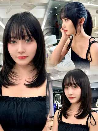 セミロング ショート/ボブ/ 白髪ぼかし/しんやのヘアスタイル