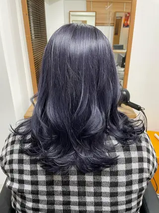 セミロング 🐬脱白髪染めカラー 清水大世🐬のヘアスタイル