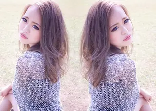 ミディアム セミロング ロング カラー COCOROHOOKI所属・松田 由貴のヘアスタイル