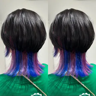 ショート カラー ヘアアレンジ ⭐️柏木皇気ブリーチ ムラ修正/他店直しのヘアスタイル