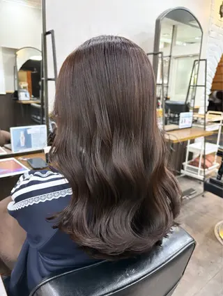 セミロング カラー 🦄🩵YUNA 🩵🦄のヘアスタイル