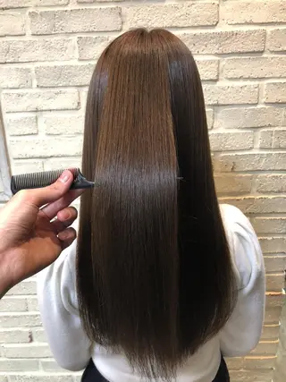 ロング 大人艶カラー/ ショートカット　辻岡のヘアスタイル