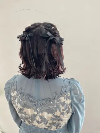 ミディアム ヘアアレンジ Kazaoka Saraのヘアスタイル