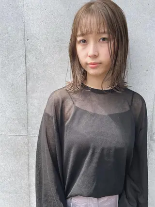 ミディアム カラー センスをお届けします 大谷将生INFPのヘアスタイル