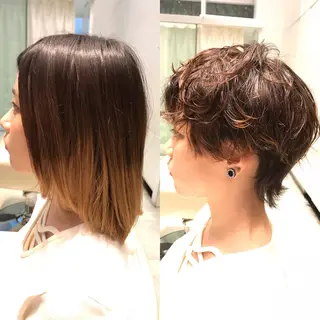 ショート パーマ ヘアアレンジ Re:ta KANZOのヘアスタイル