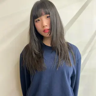 ロング 舟橋耀/ブリーチカラ ー/レイヤーカットのヘアスタイル