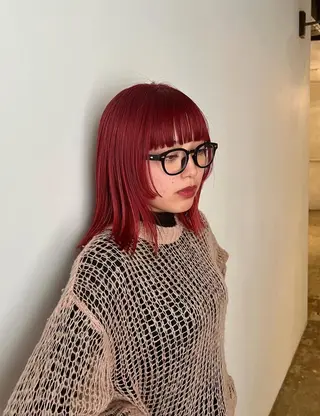ミディアム カラー さくらい まりこのヘアスタイル