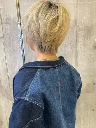 ショート カラー 髪質改善ｶﾗｰ ｹｱﾌﾞﾘｰﾁ/ﾀﾑのヘアスタイル