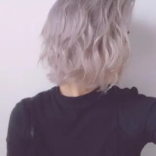 ショート カラー AMI ウルフパーマ/メンズのヘアスタイル