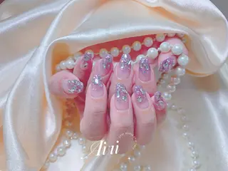 ネイル ネイルサロンAiri 長さ出し·シンプルのネイルデザイン